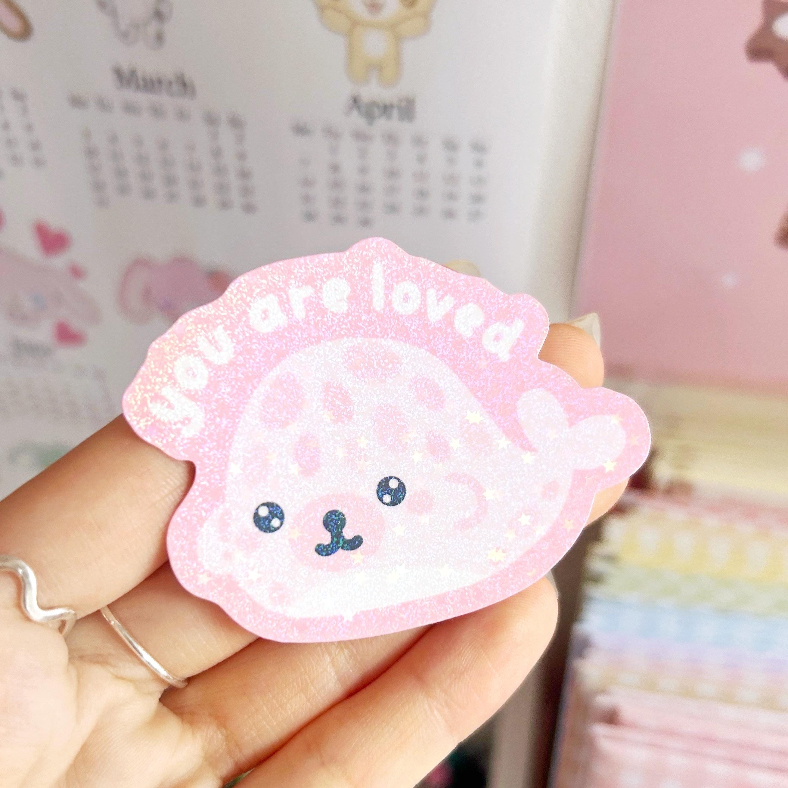 Seals with quotes holographic vinyl die cut stickers