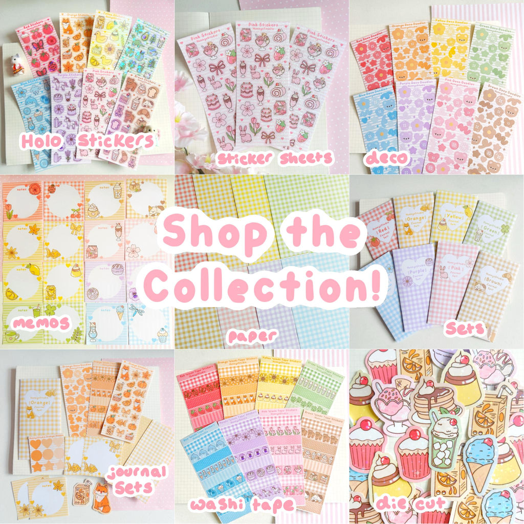 Rainbow ‘washi tape’ matte sticker sheets
