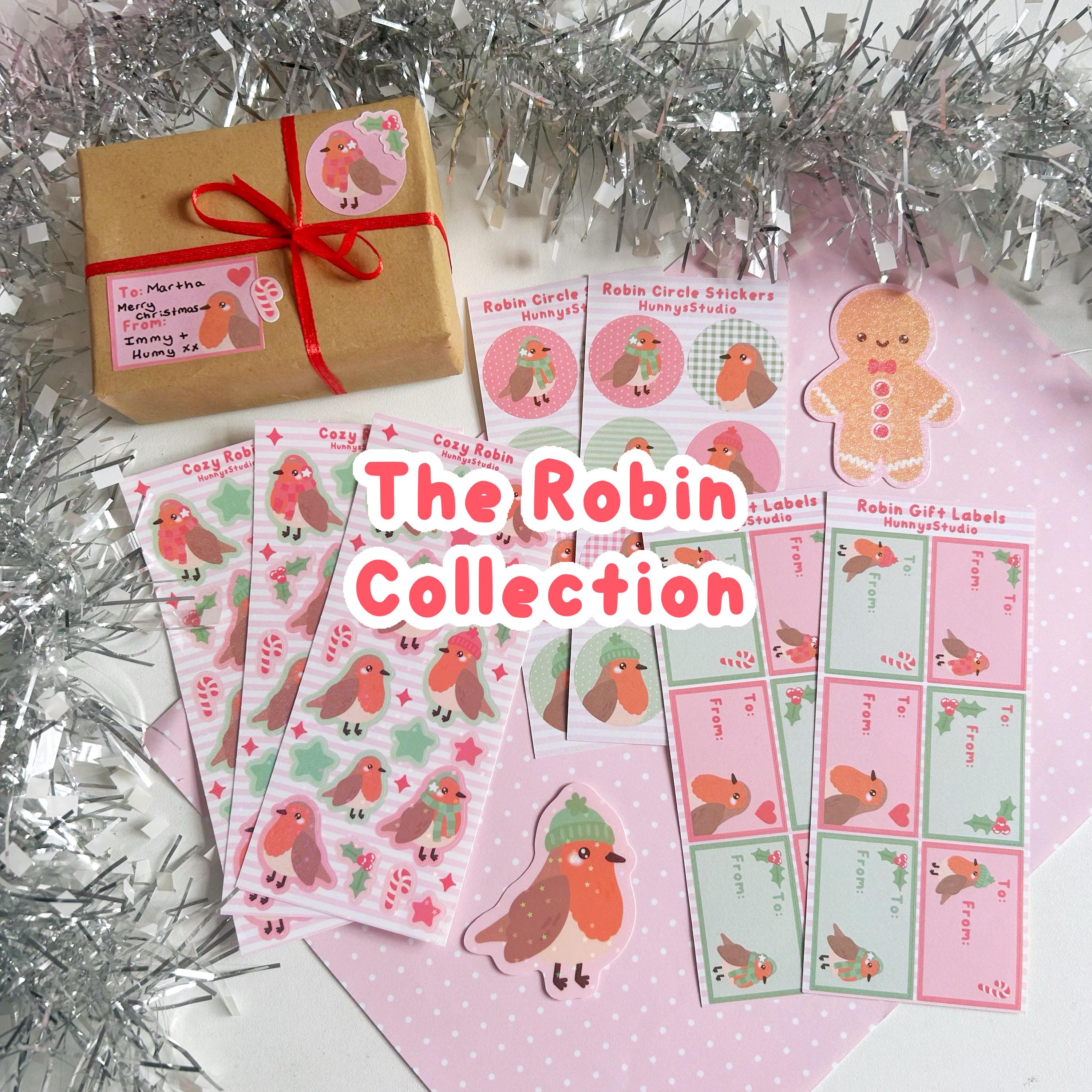 Robin die cut vinyl holographic sticker