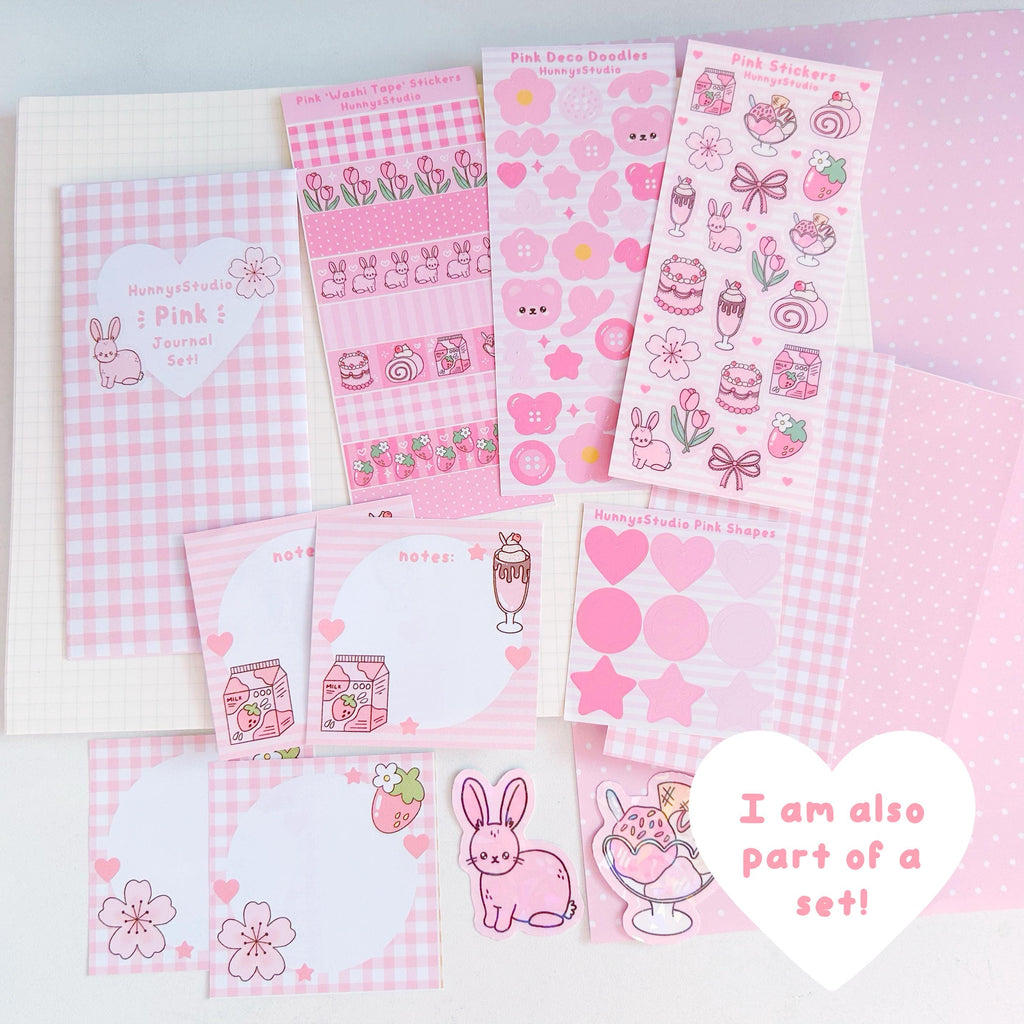 Pink stickers vinyl holographic sticker sheet
