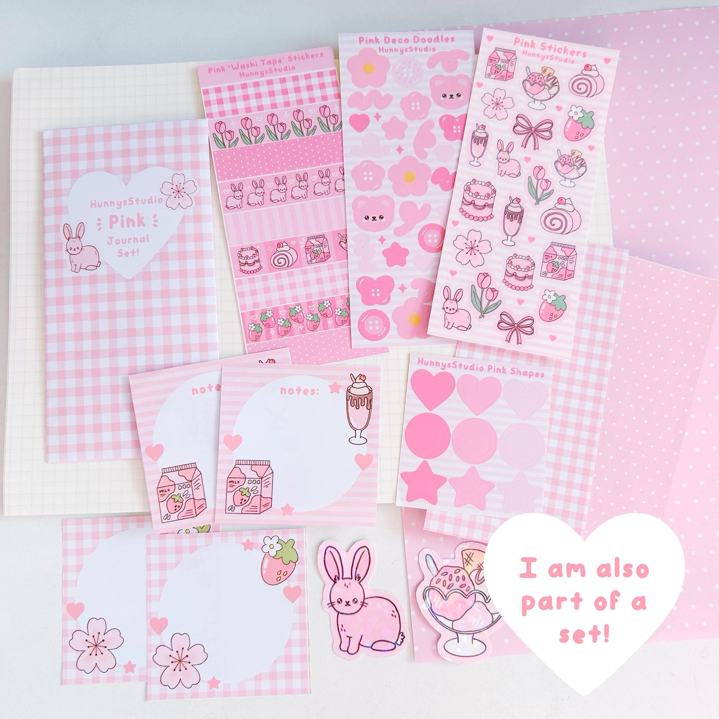 Pink stickers vinyl holographic sticker sheet
