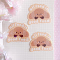 Croissant good food quote die cut vinyl holo sticker