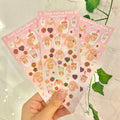 Iced coffee bean holographic vinyl sticker sheet