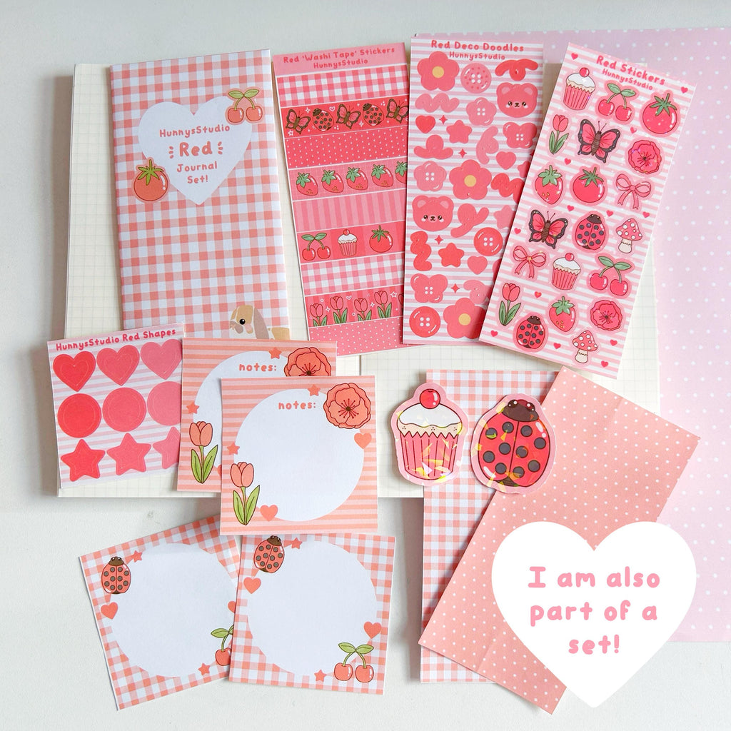 Red stickers vinyl holographic sticker sheet