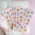 Rainbow snacks vinyl holographic sticker sheet