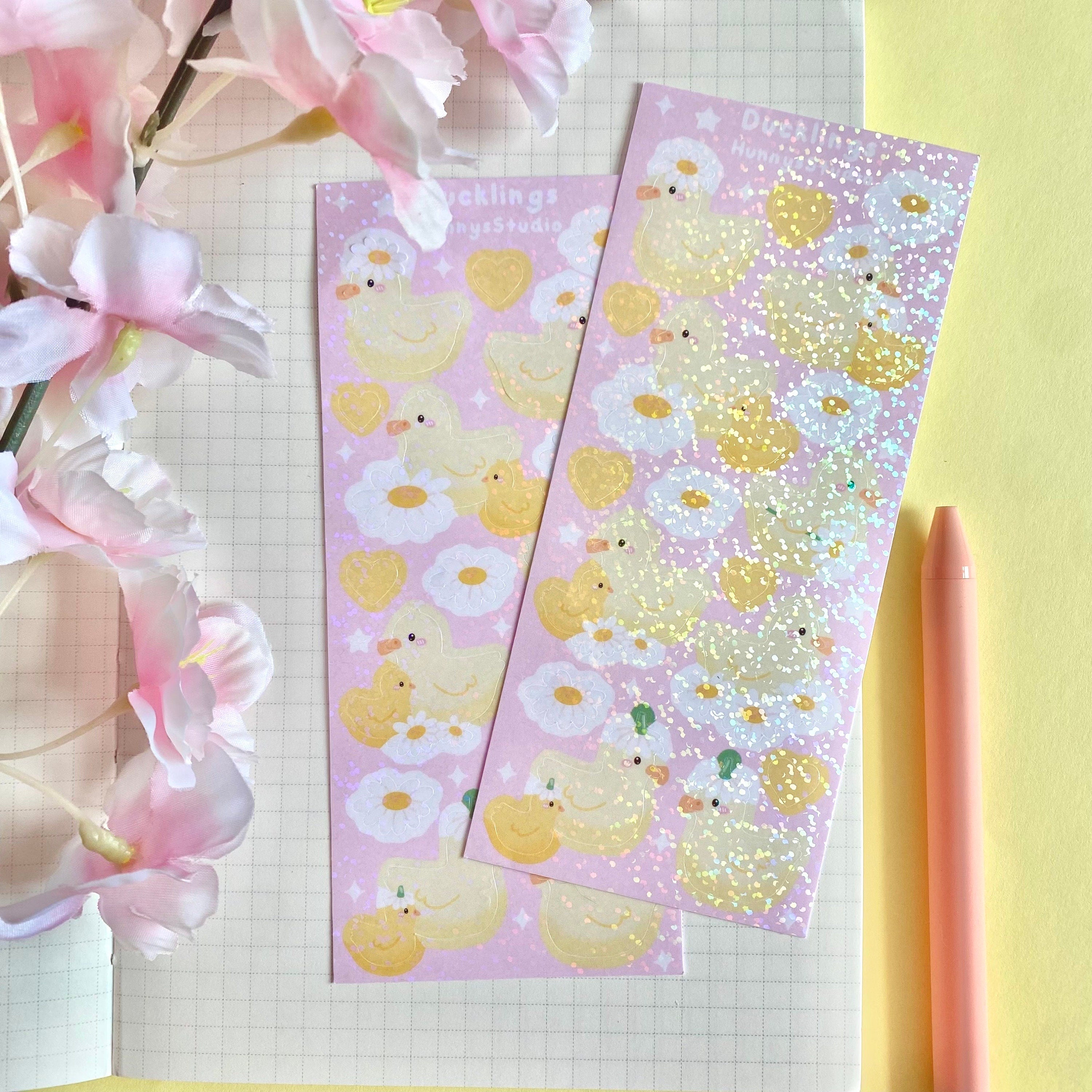 Ducklings holographic vinyl sticker sheet