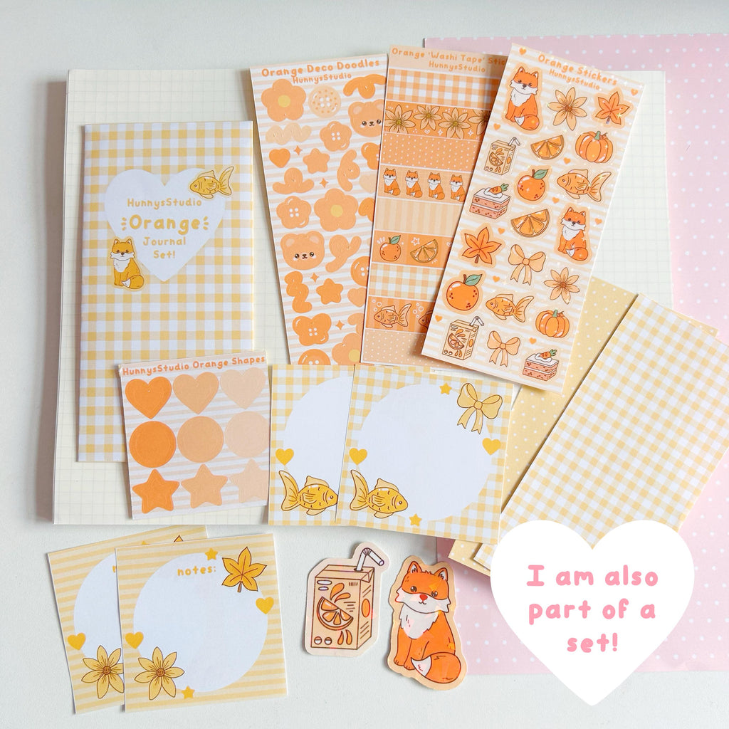Orange stickers vinyl holographic sticker sheet