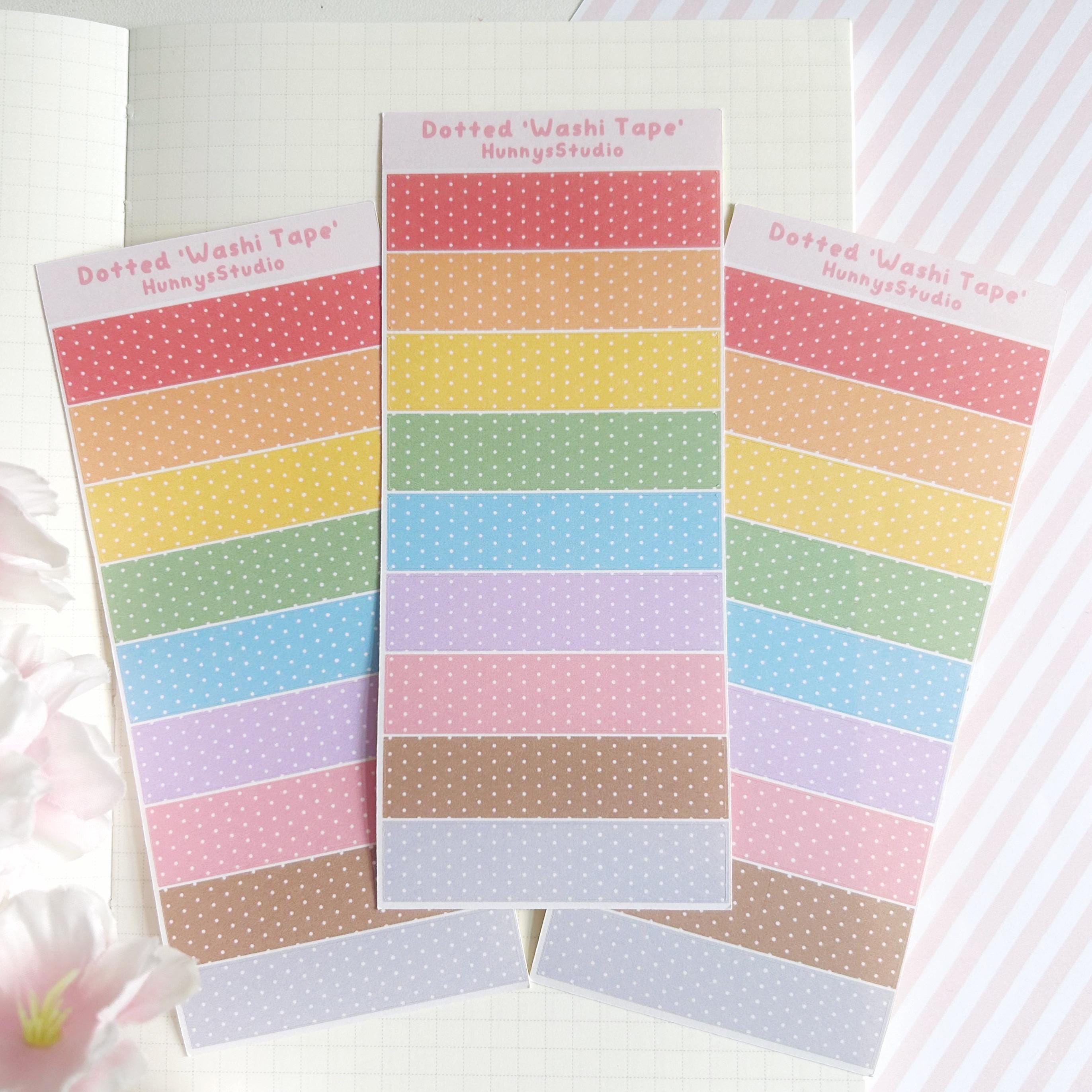 Dotted ‘washi tape’ matte sticker sheet