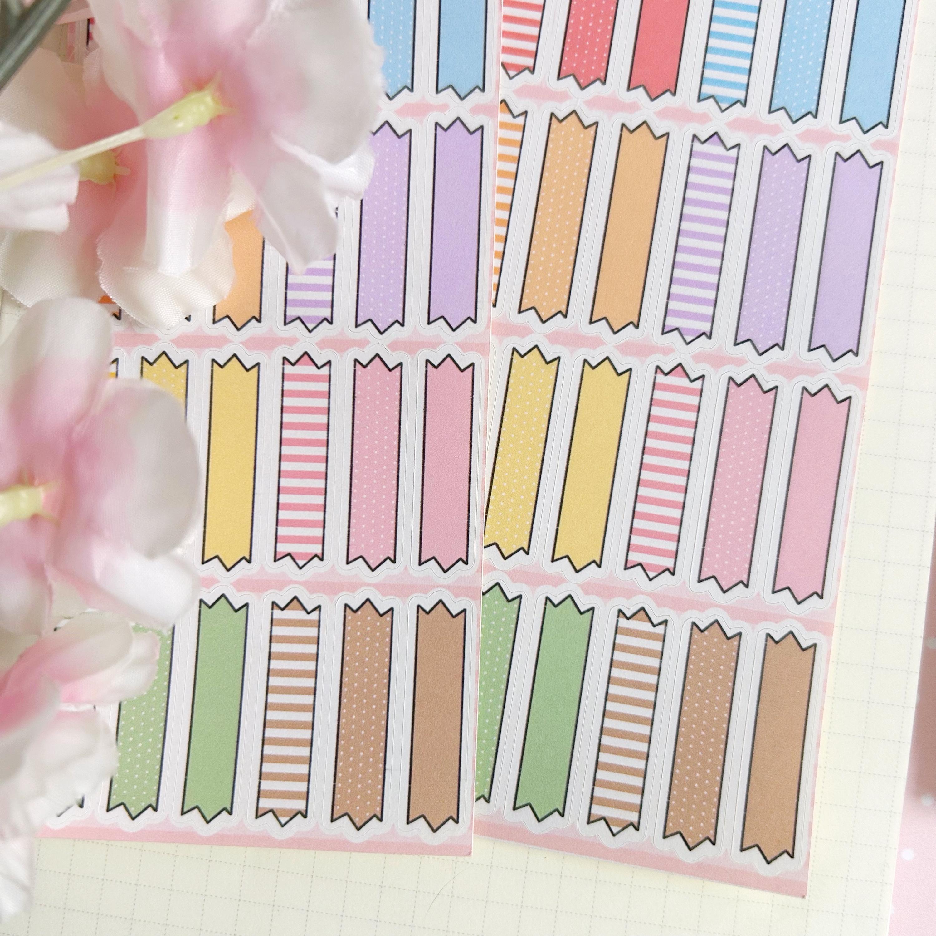 Rainbow tape stickers matte sticker sheet