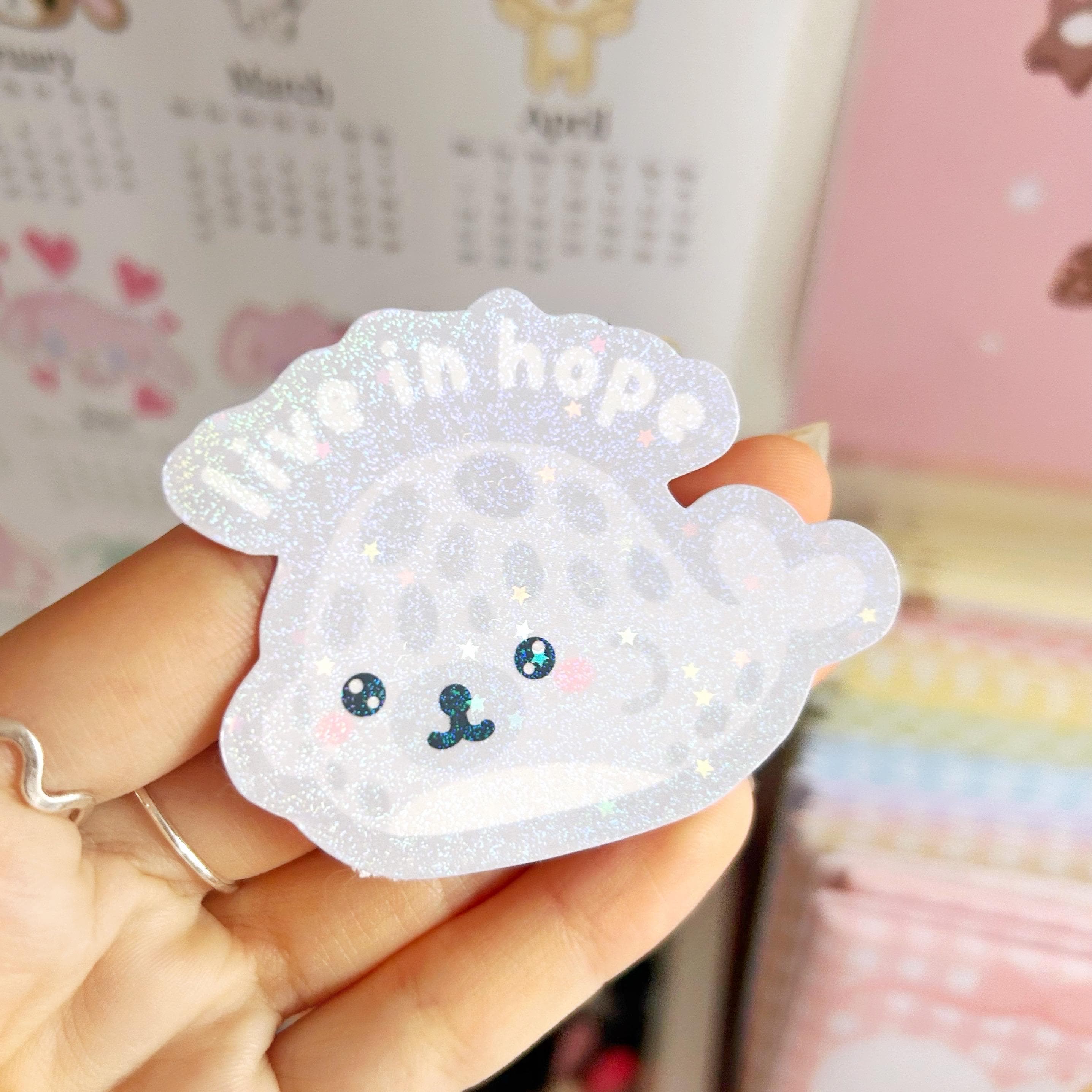 Seals with quotes holographic vinyl die cut stickers