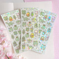 Green stickers vinyl holographic sticker sheet