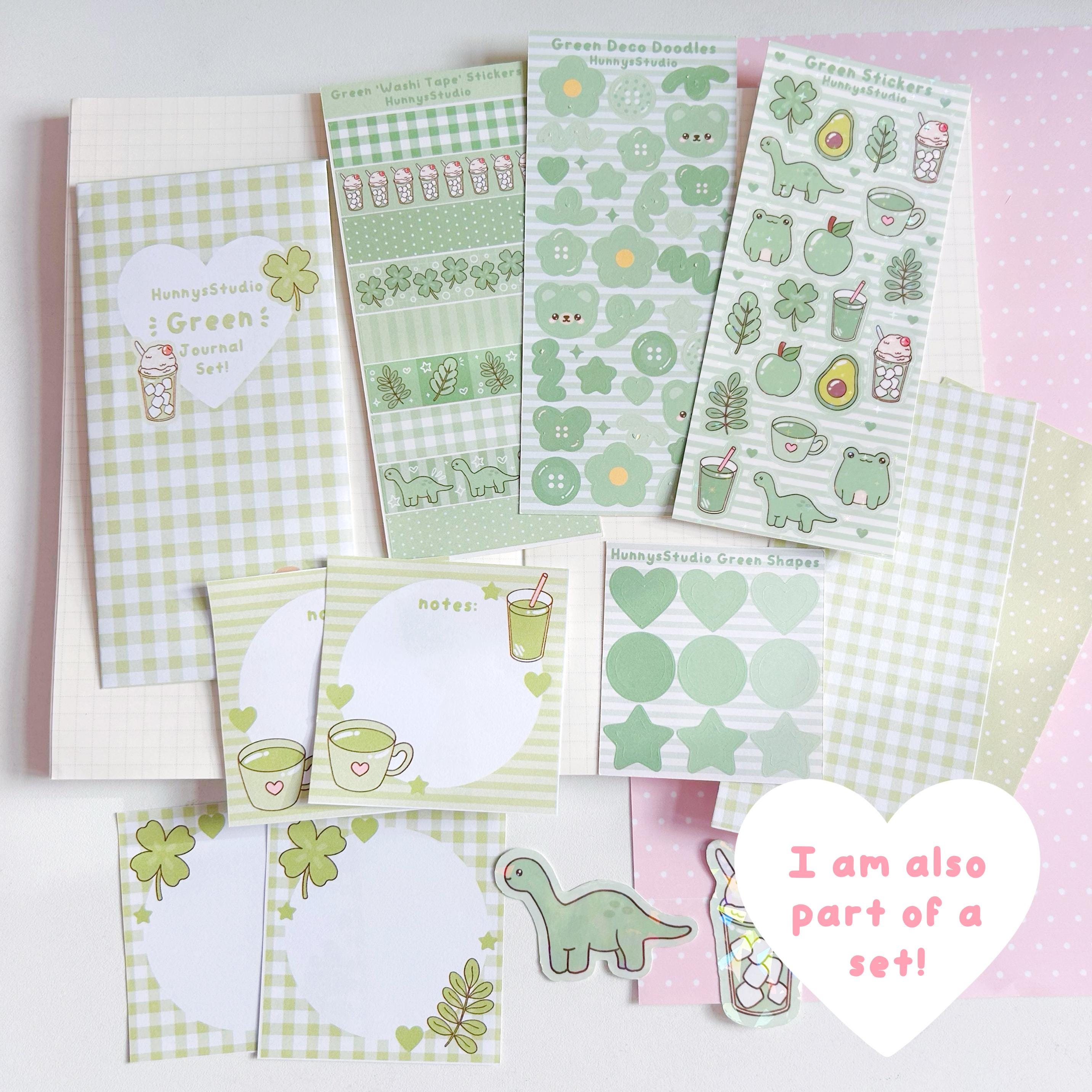 Green stickers vinyl holographic sticker sheet