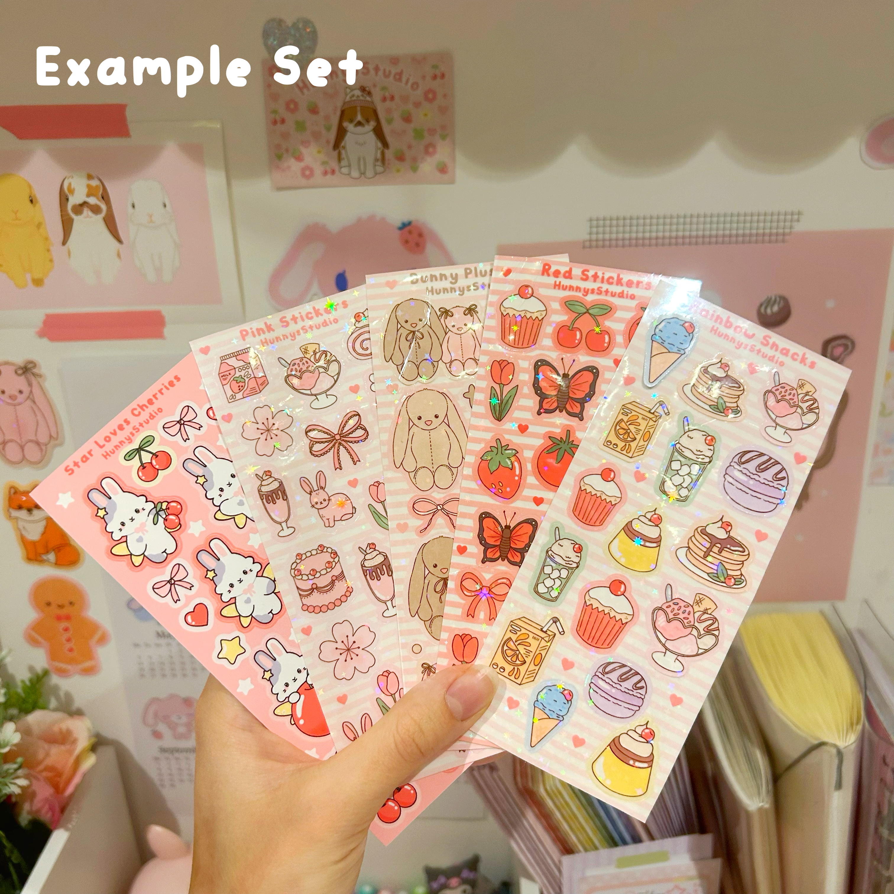 OOPSIE holo vinyl 5 sticker sheets, imperfect B grade.
