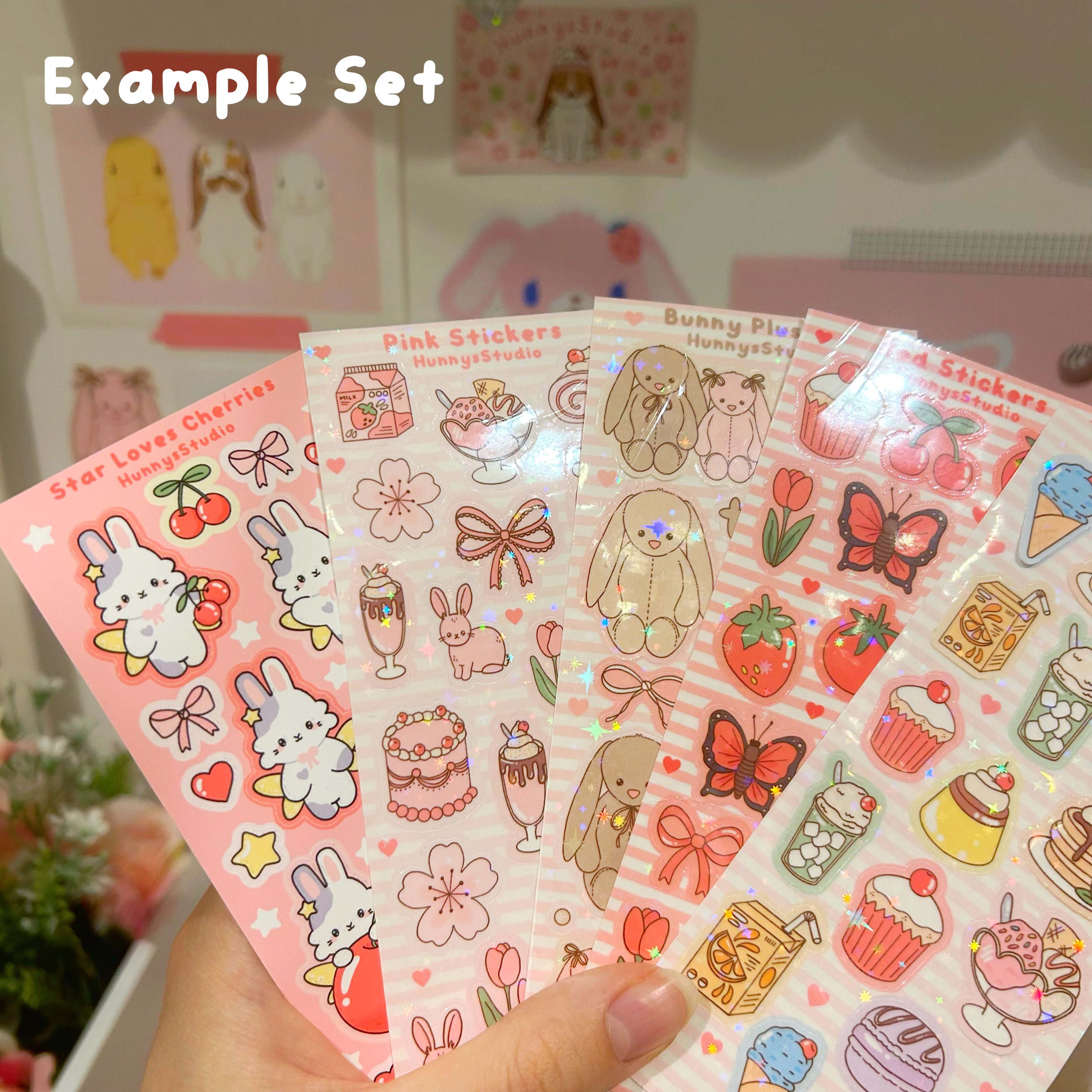 OOPSIE holo vinyl 5 sticker sheets, imperfect B grade.