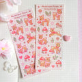 Mushroom Fawn, vinyl holographic sticker sheet