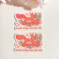 Squirrel small steps are ok too, die cut vinyl holographic sticker