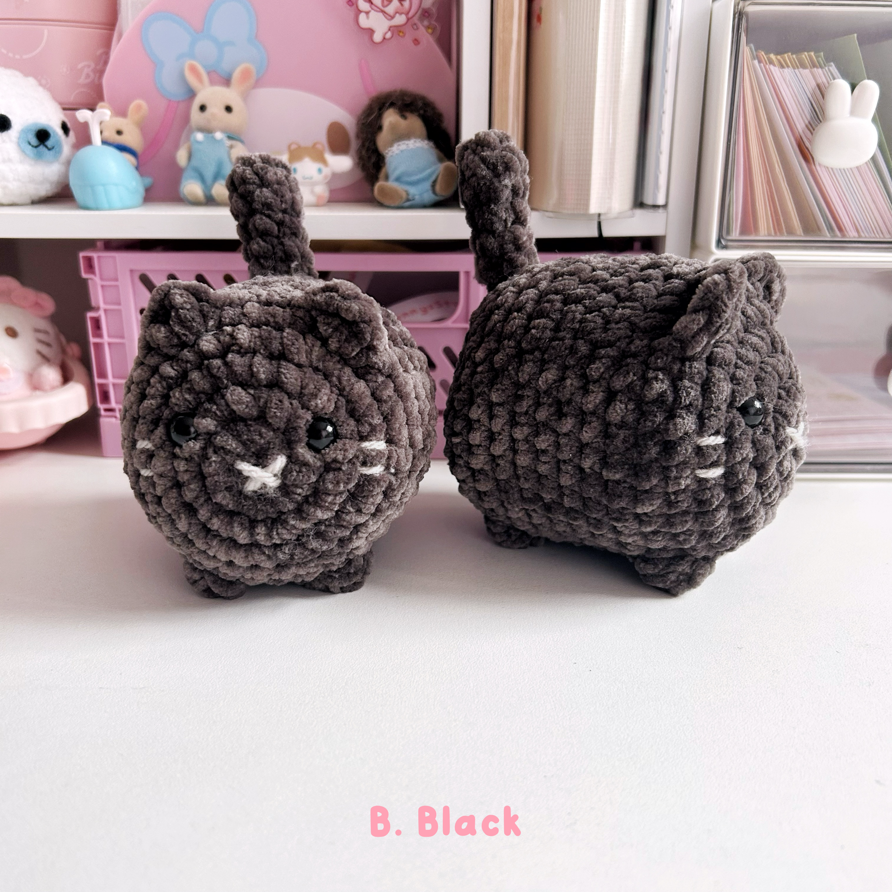 Crochet loaf cats, neutral handmade crochet kitty