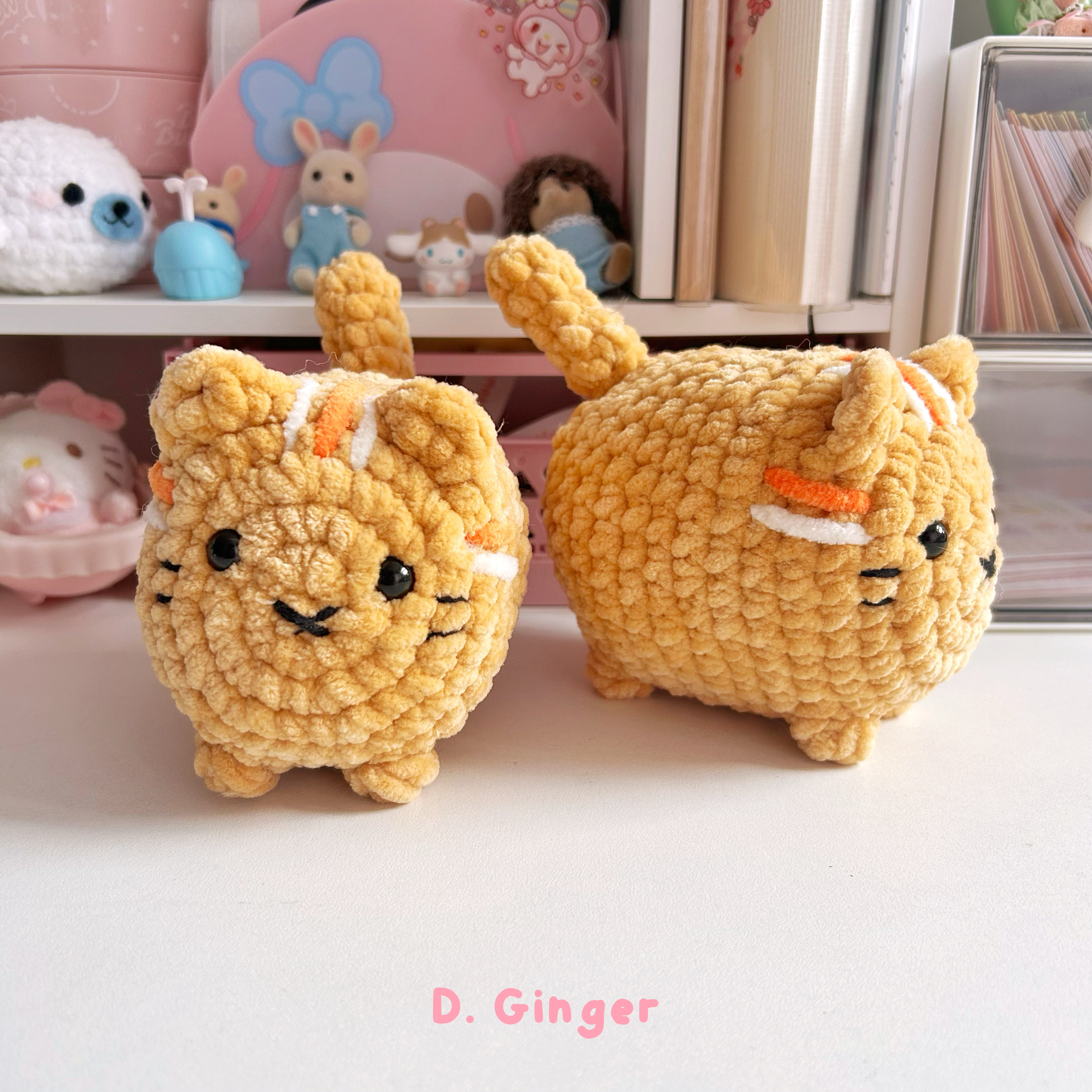 Crochet loaf cats, neutral handmade crochet kitty