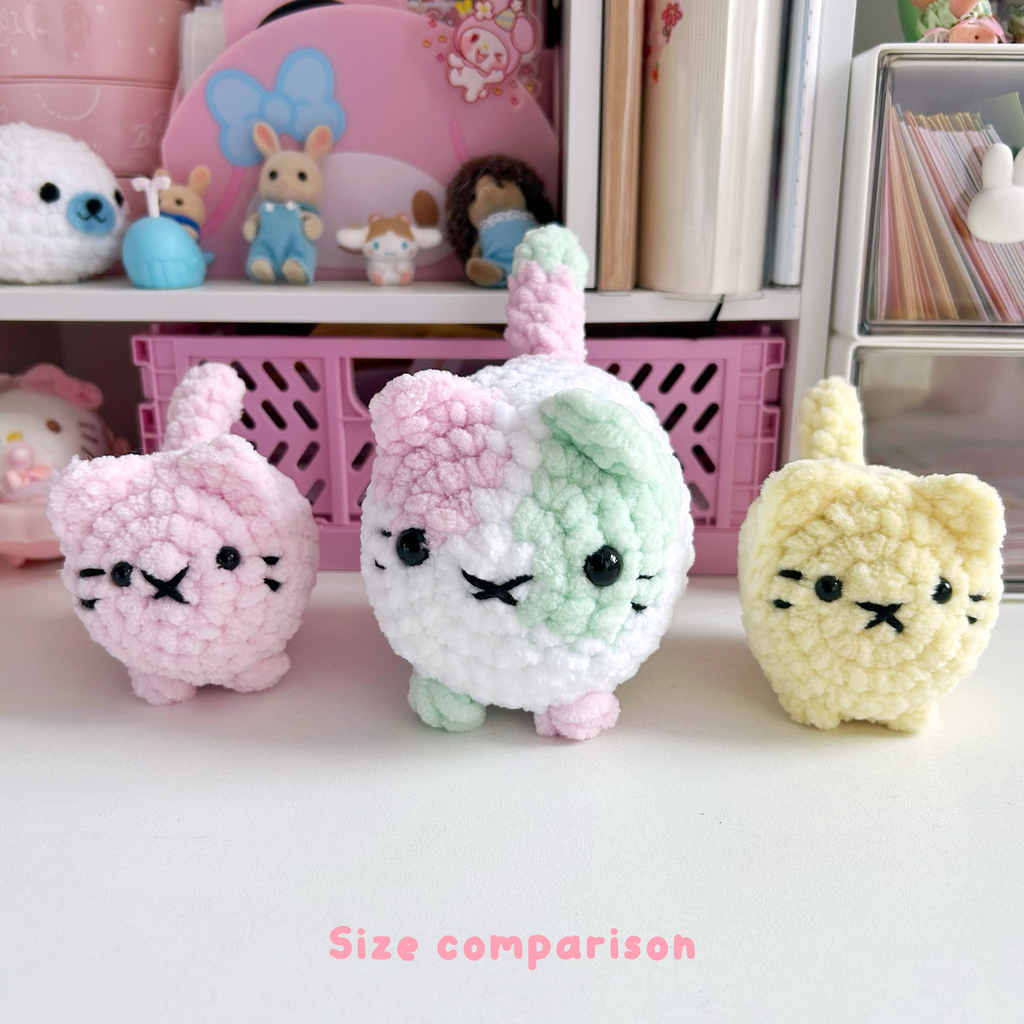 Crochet loaf cats mini,  handmade crochet kitty