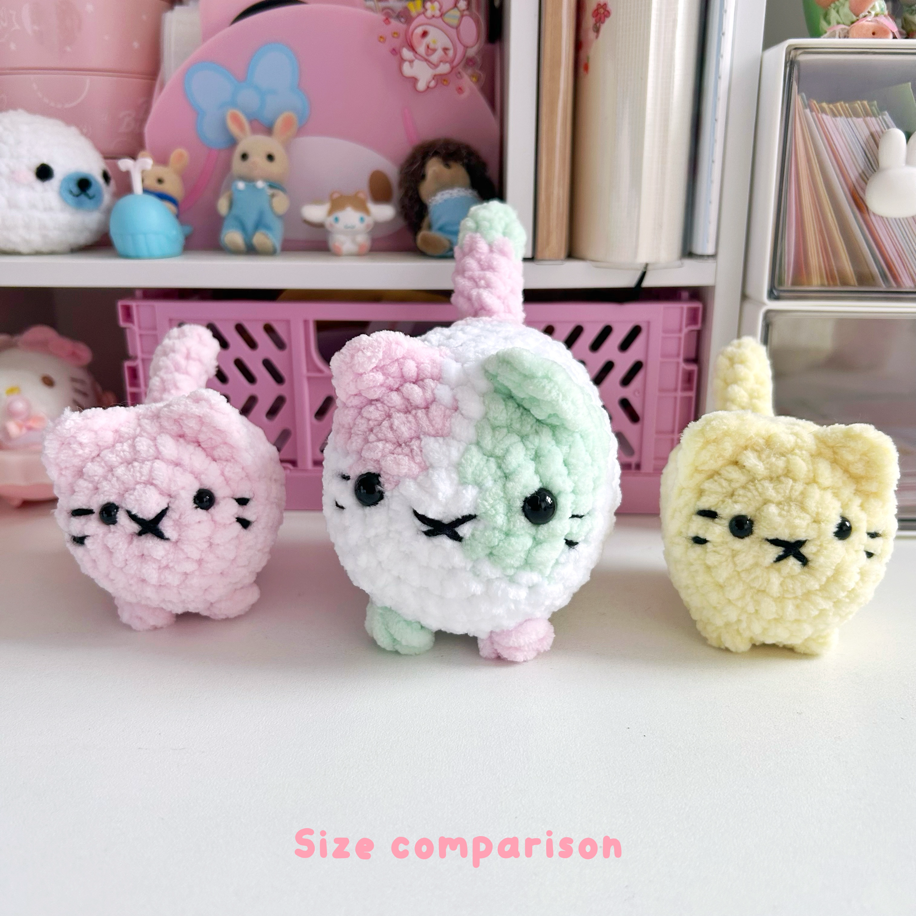 Crochet loaf cats mini,  handmade crochet kitty