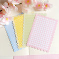 Scalloped Edge memos, pastel memo note papers