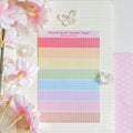 Pastel grid 'washi tape' matte sticker sheet