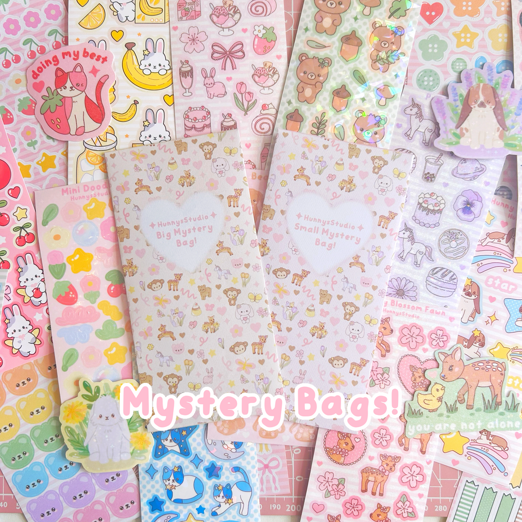 MYSTERY BAGS- surprise sticker sheets, die cuts and memo bundles, small or big
