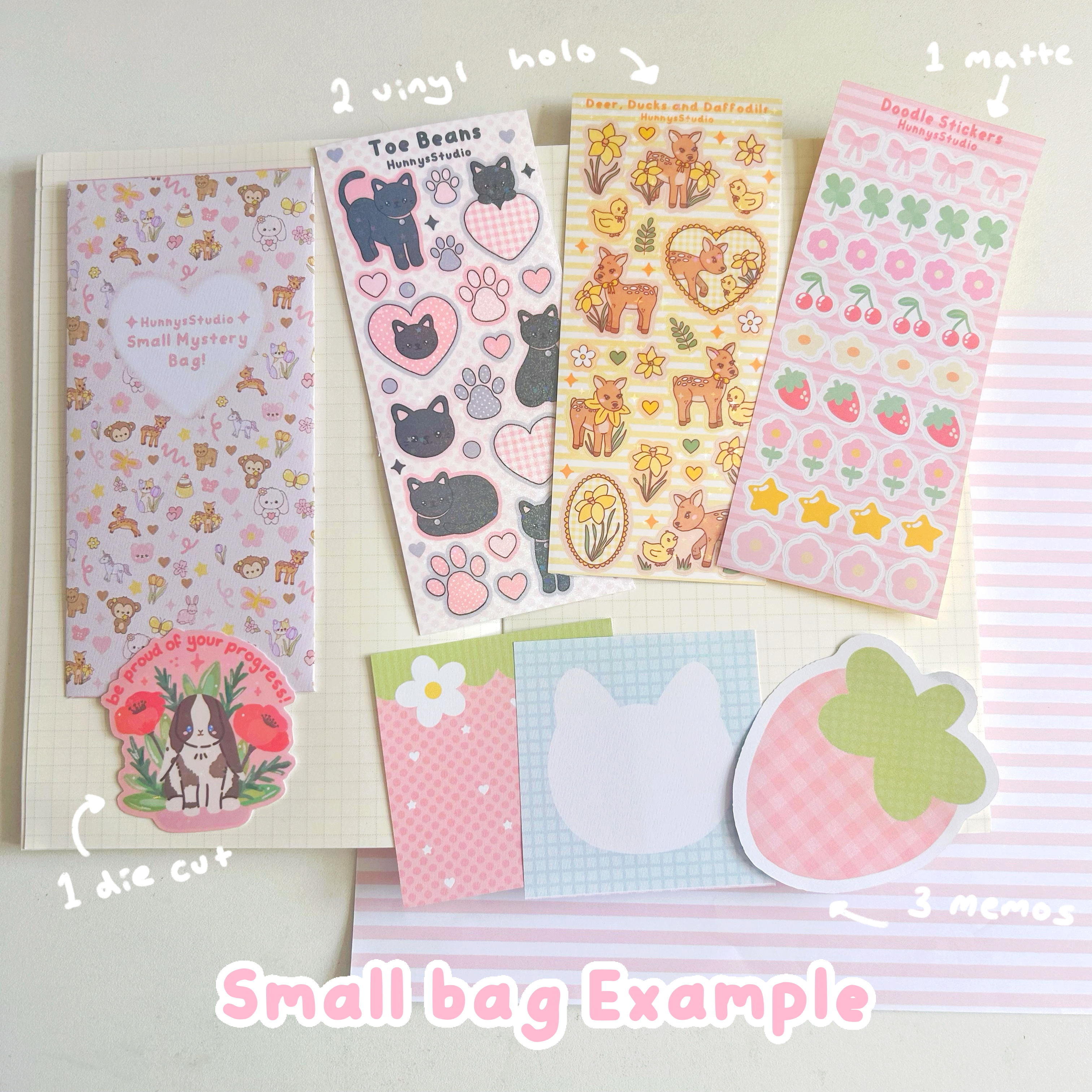 MYSTERY BAGS- surprise sticker sheets, die cuts and memo bundles, small or big