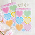 Scalloped Hearts matte sticker sheet