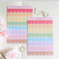 Pastel scalloped 'washi tape' matte sticker sheet