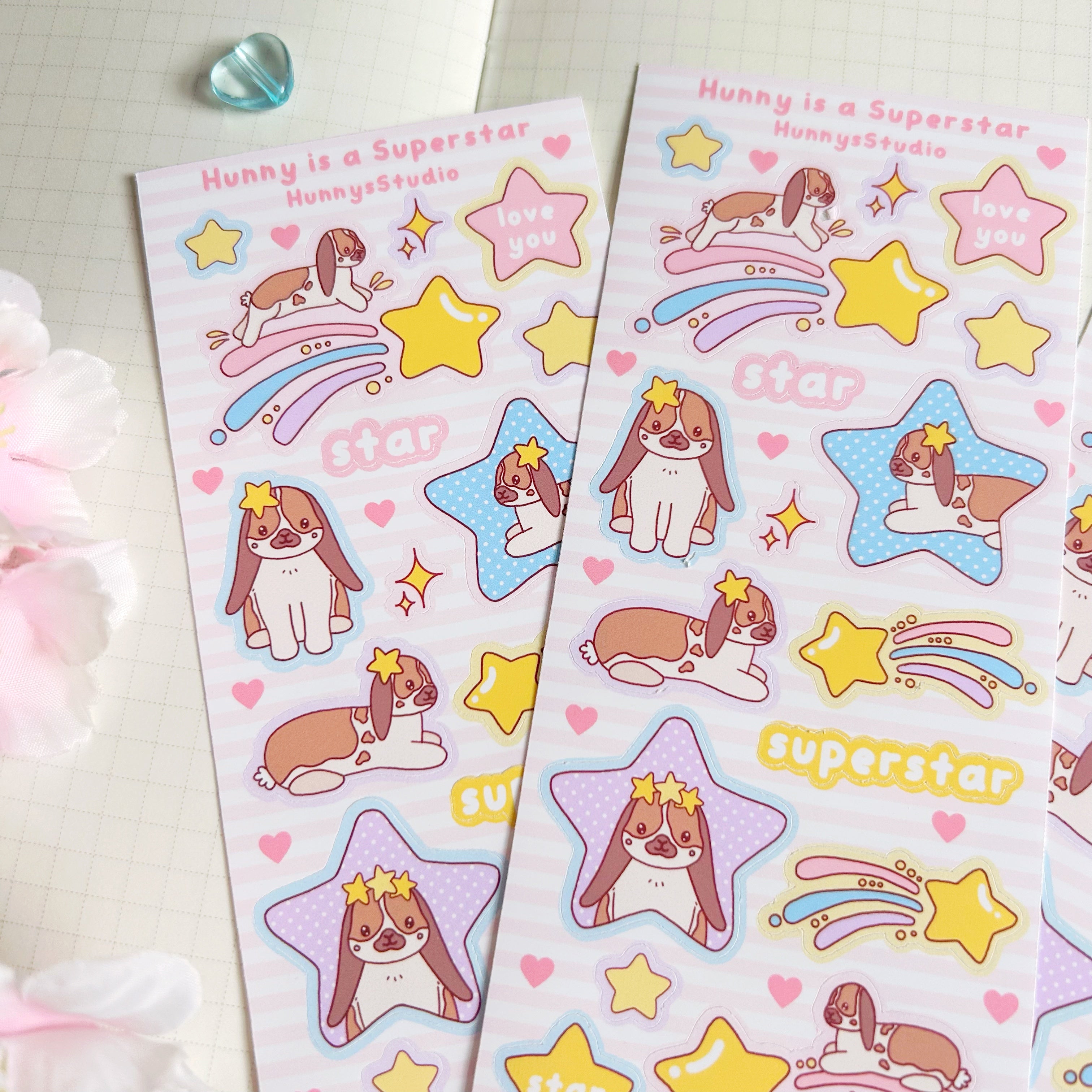 Hunny is a superstar vinyl sticker sheet