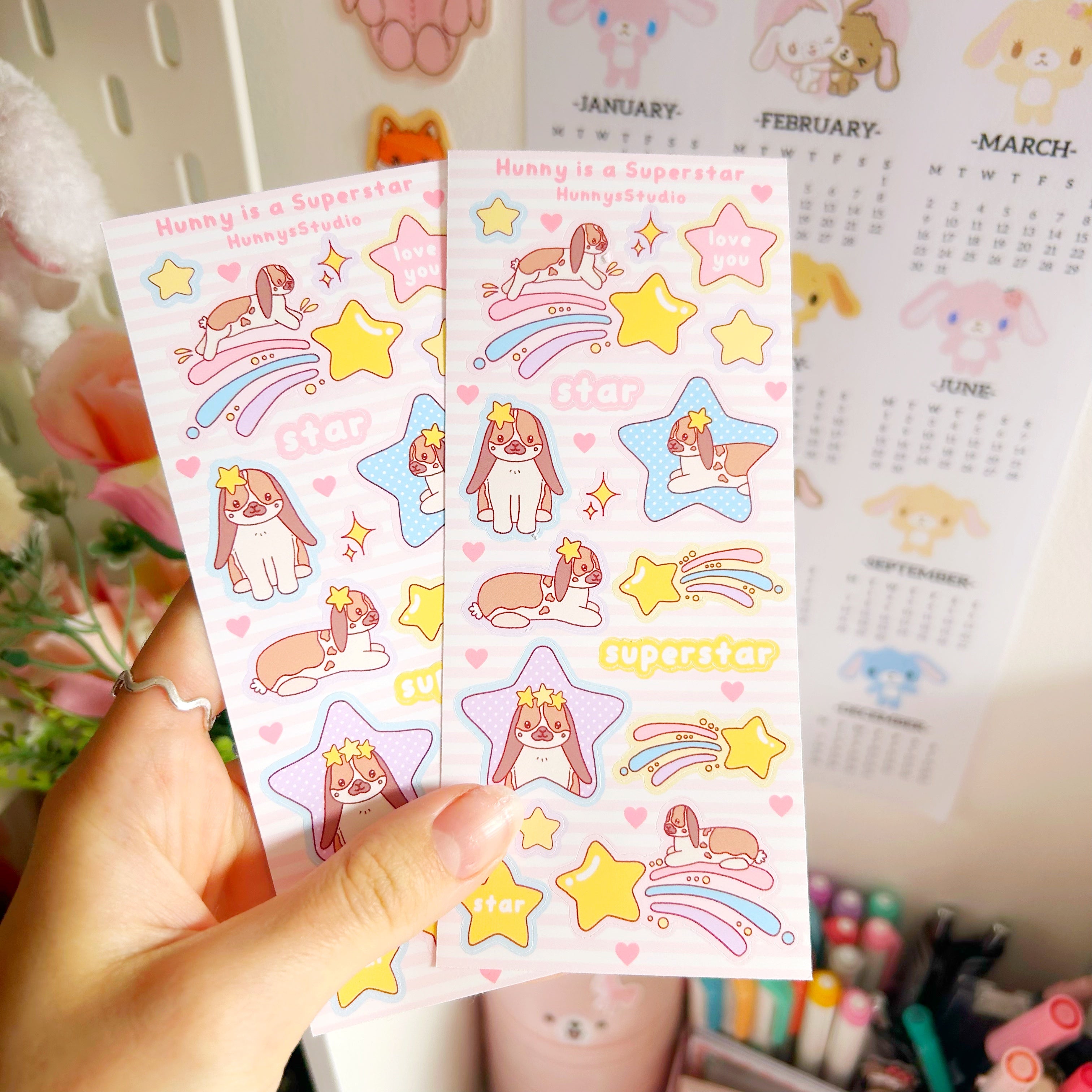 Hunny is a superstar vinyl sticker sheet