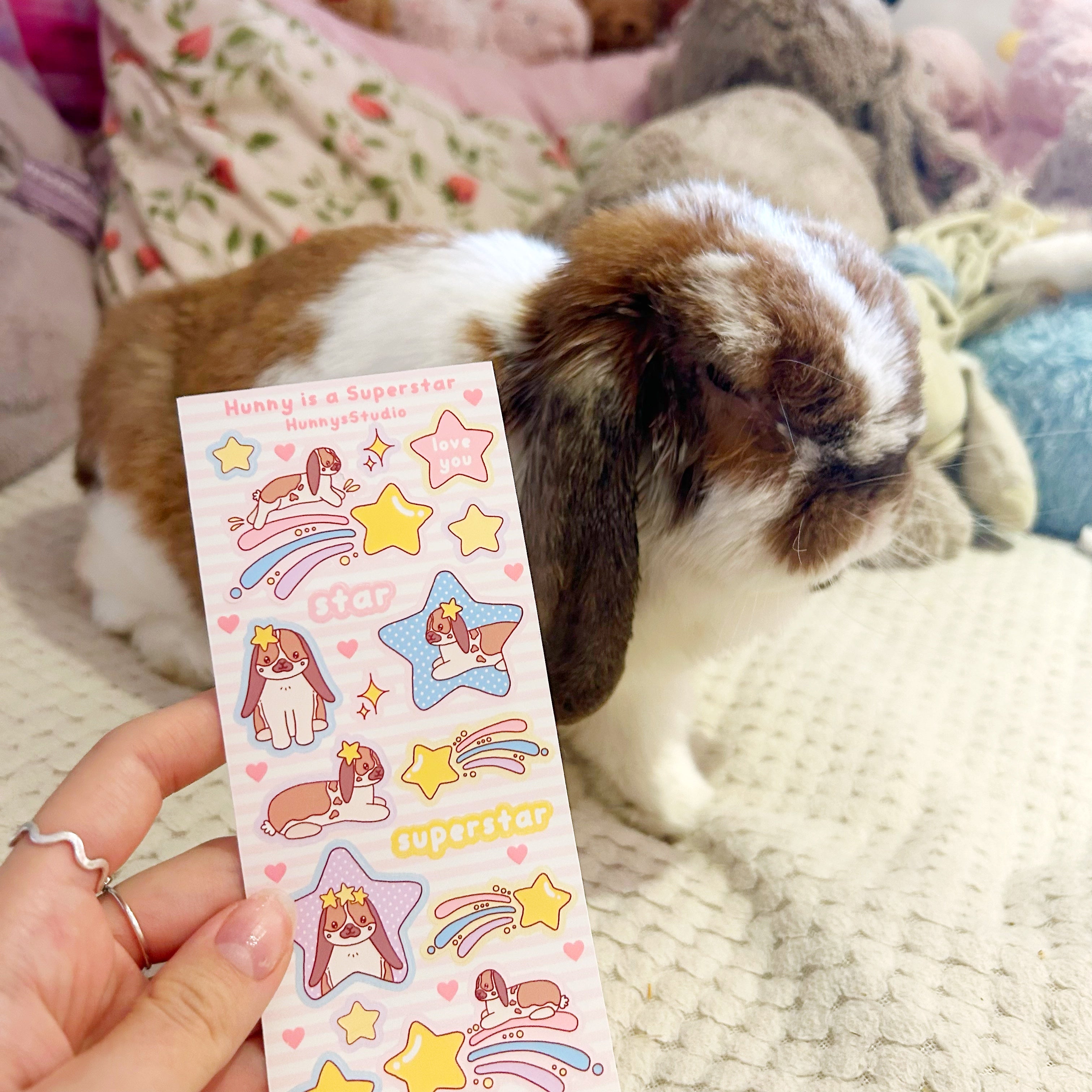 Hunny is a superstar vinyl sticker sheet