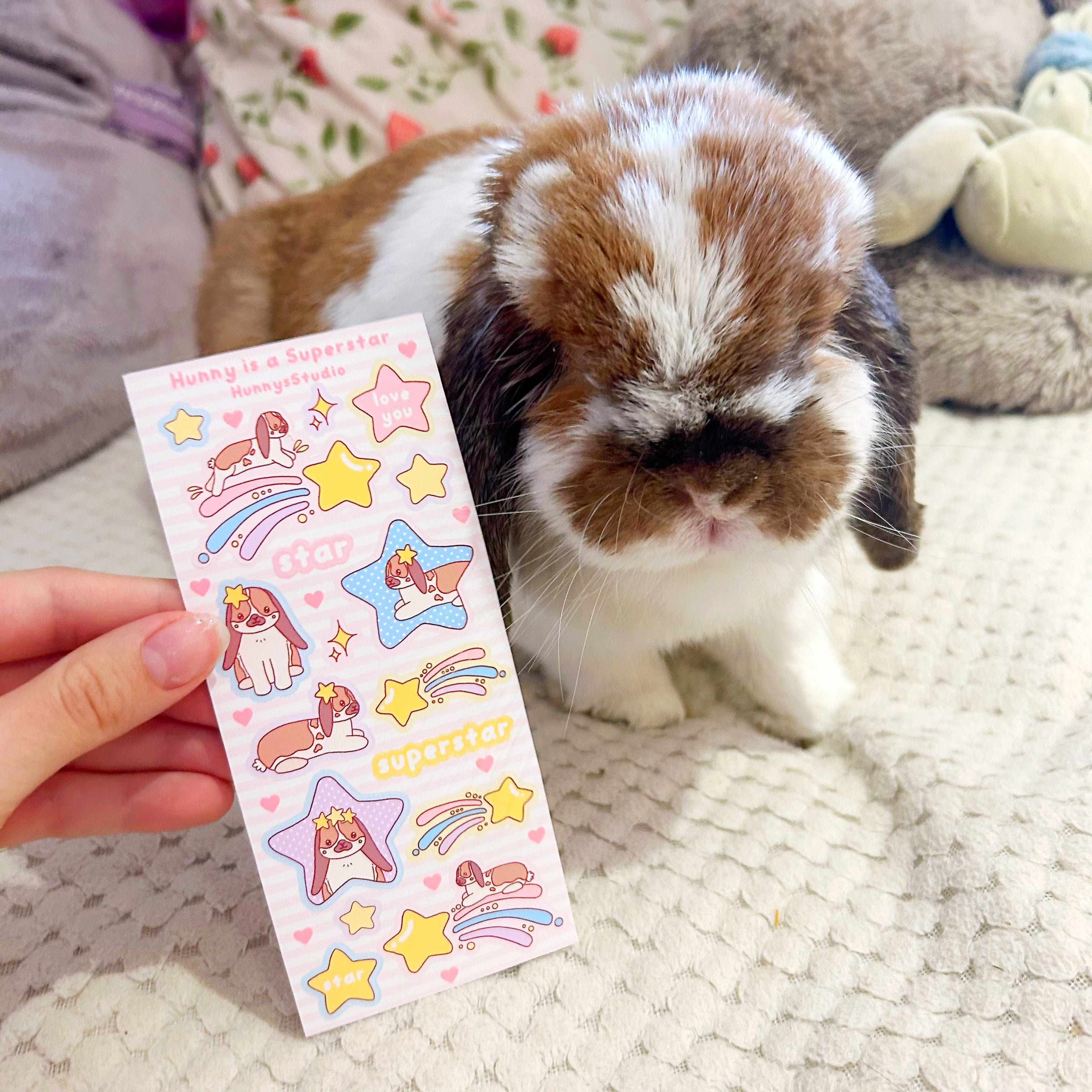 Hunny is a superstar vinyl sticker sheet