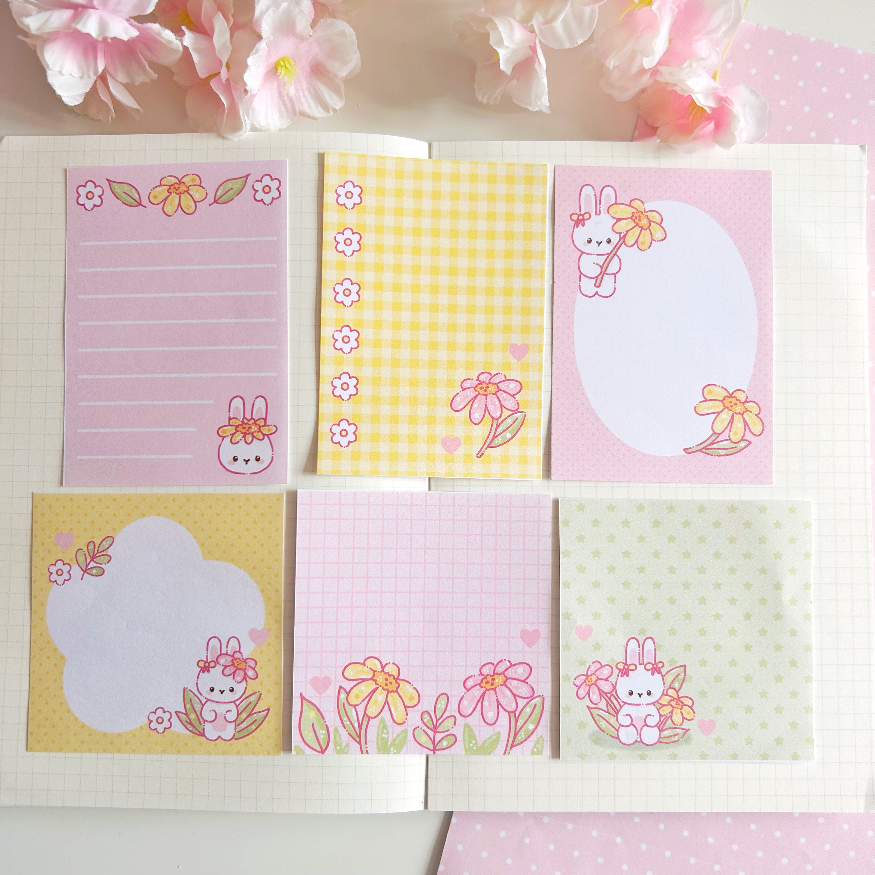 Petal loves flowers memo set, to do list note papers