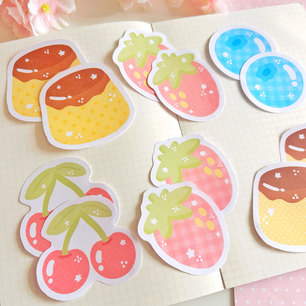 Pudding and Fruit memo set, to do list note papers