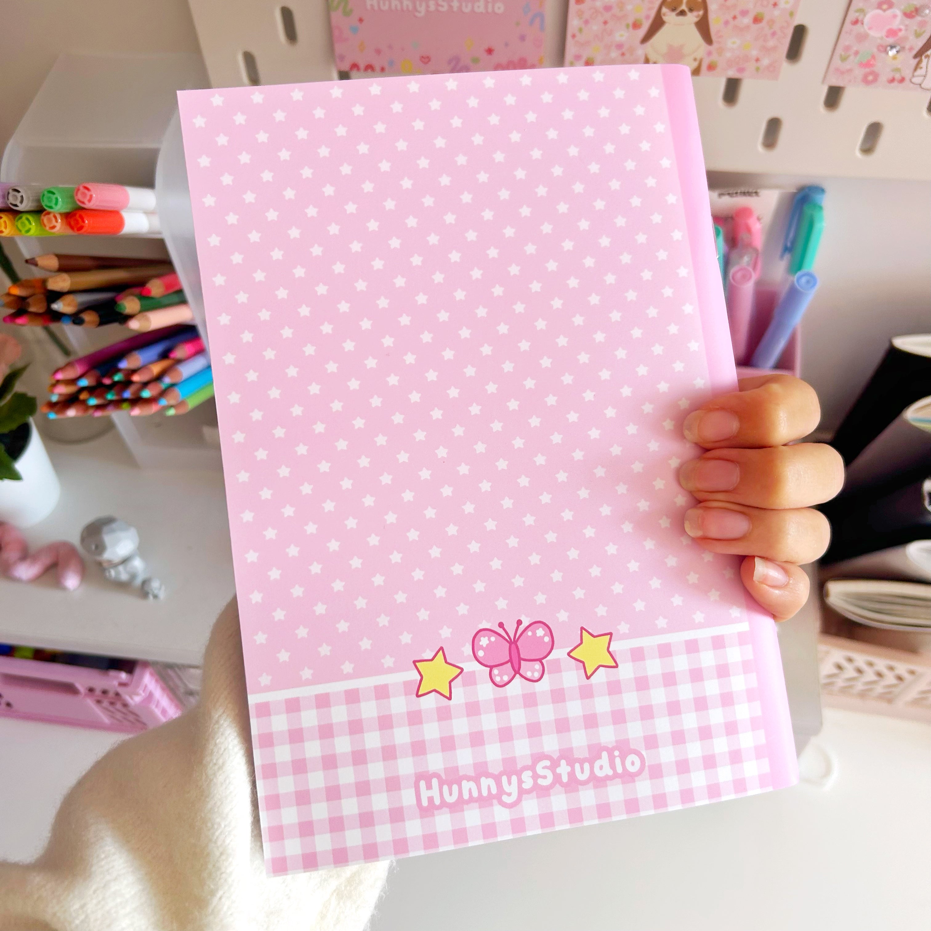 Cherry Blossom pink  A5 notebooks, dotted paper journals