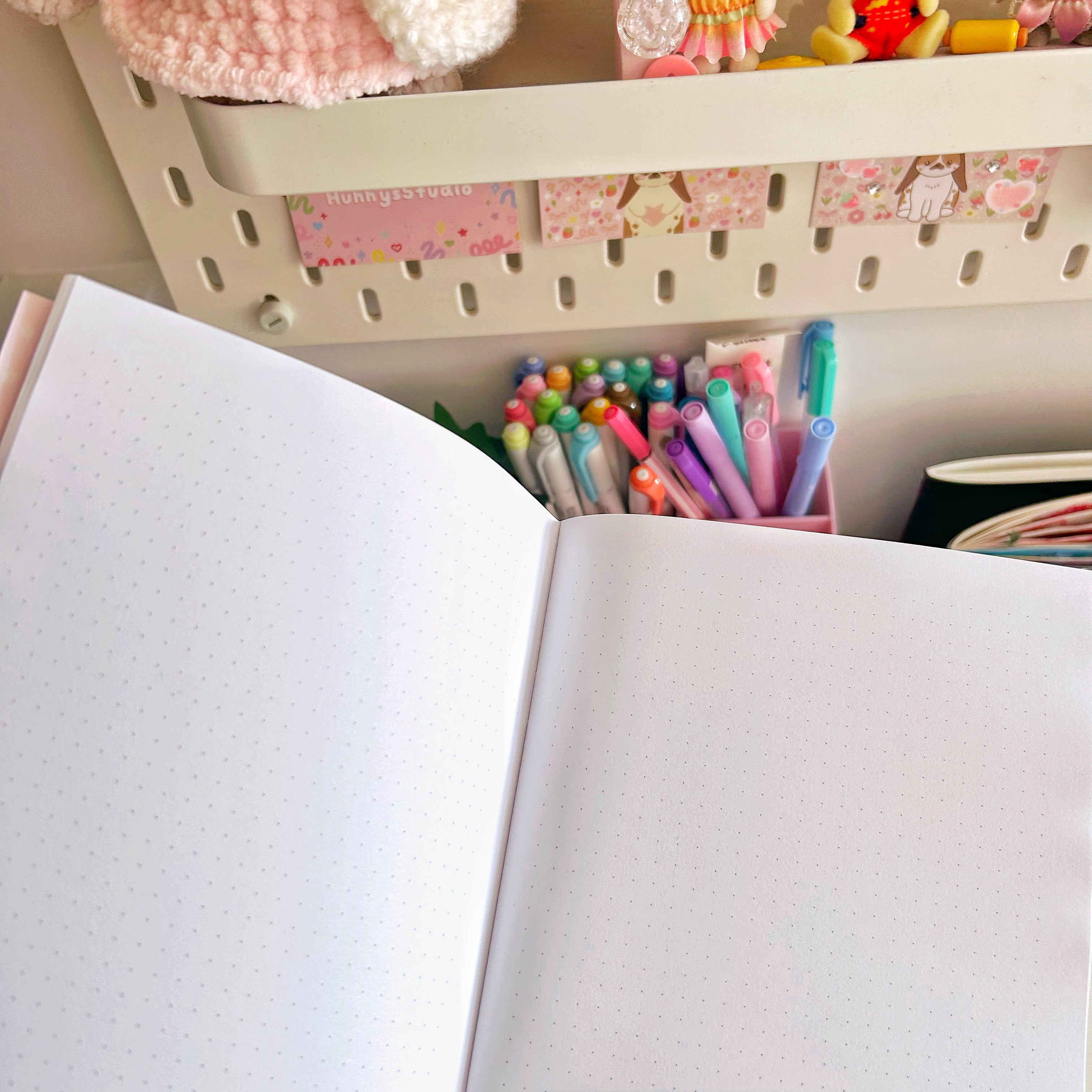 Cherry Blossom pink  A5 notebooks, dotted paper journals