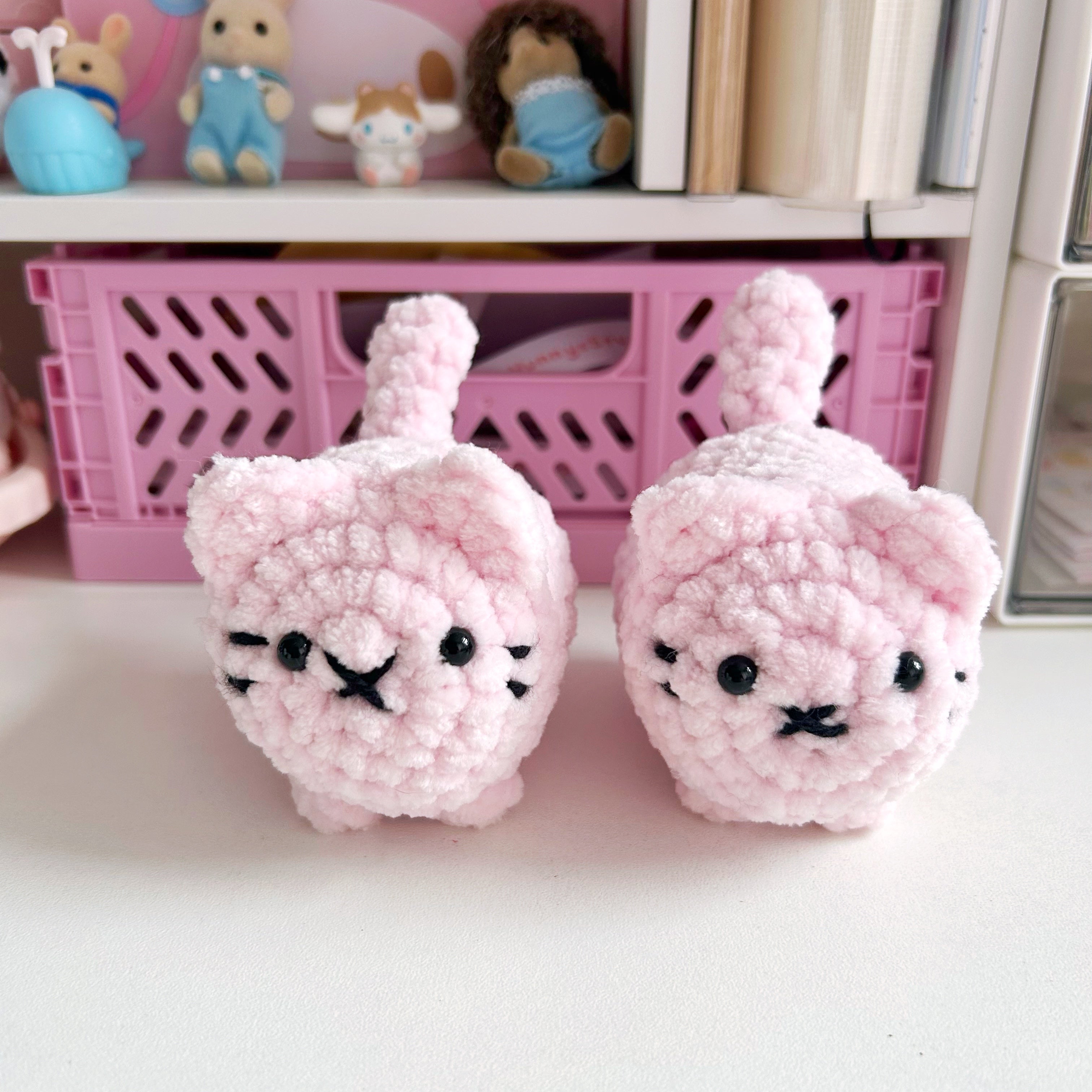 Crochet loaf cats mini,  handmade crochet kitty