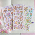 Tulip kitty vinyl holographic sticker sheet
