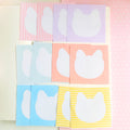 white kitty faces memo set, to do list note papers