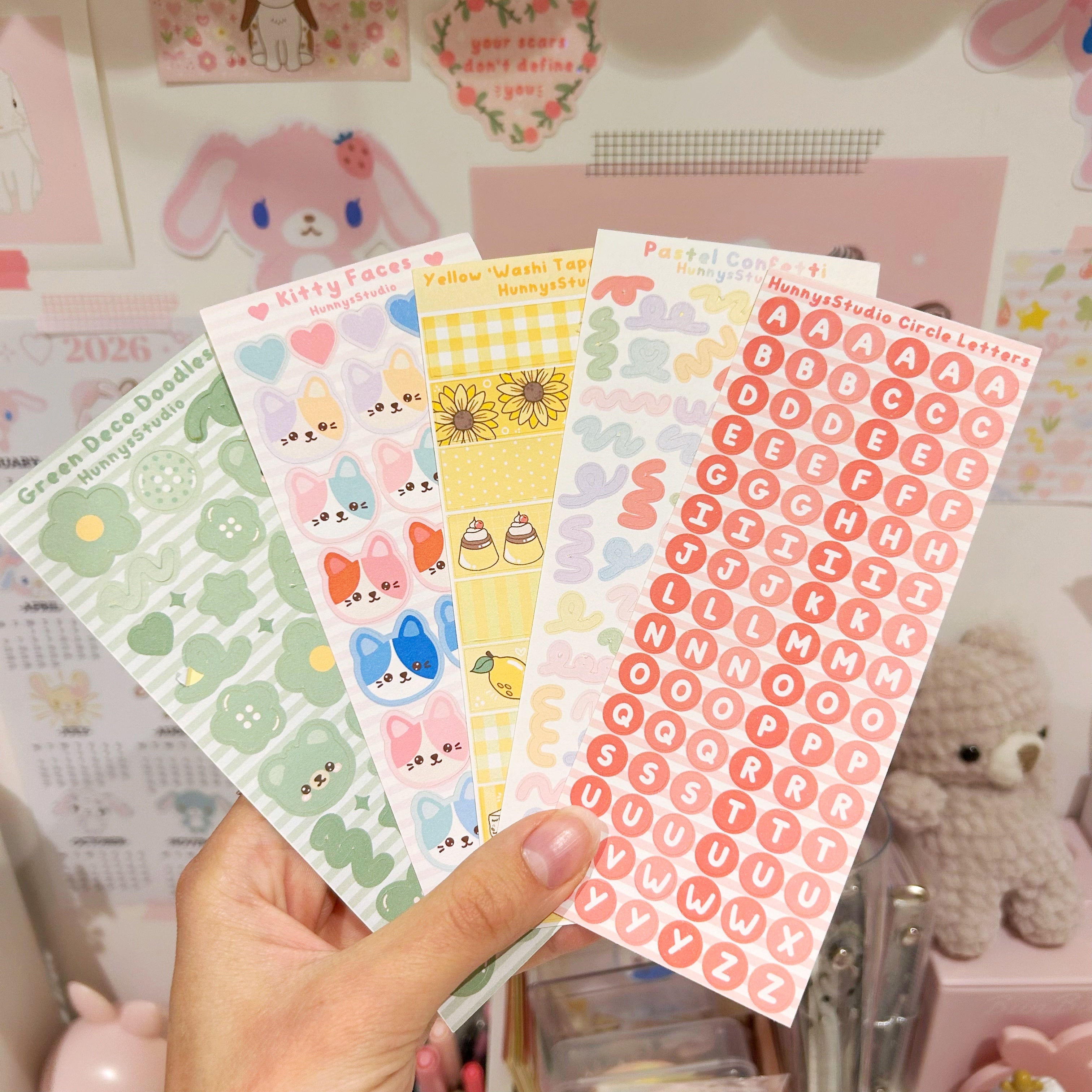 OOPSIE MATTE 5 sticker sheets, imperfect B grade