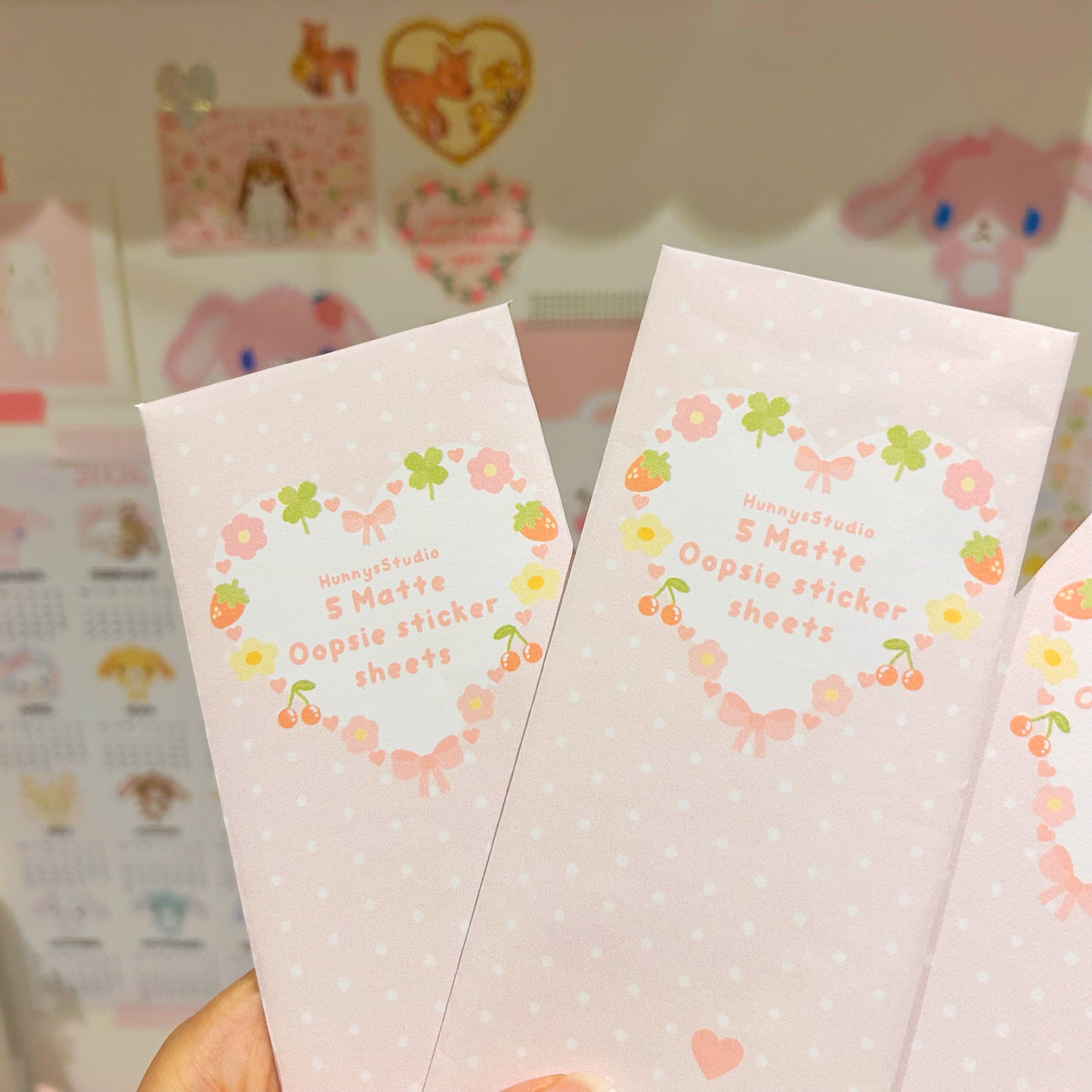 OOPSIE MATTE 5 sticker sheets, imperfect B grade