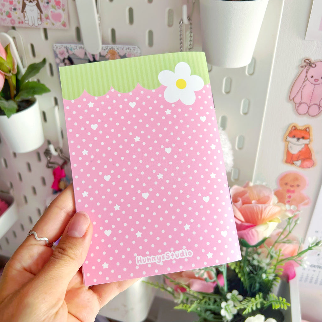Strawberry A6 notebooks, mini dotted paper journals