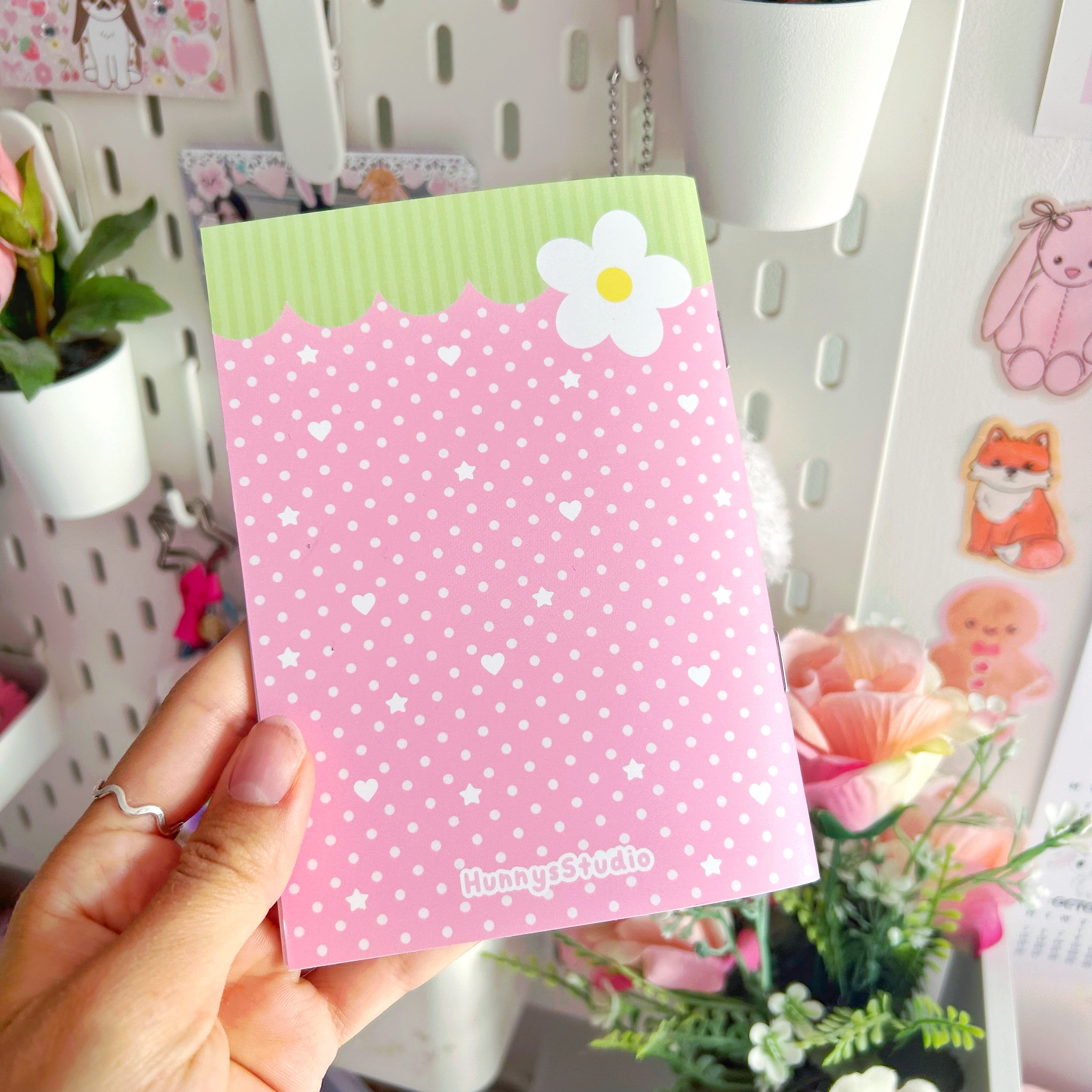Strawberry A6 notebooks, mini dotted paper journals