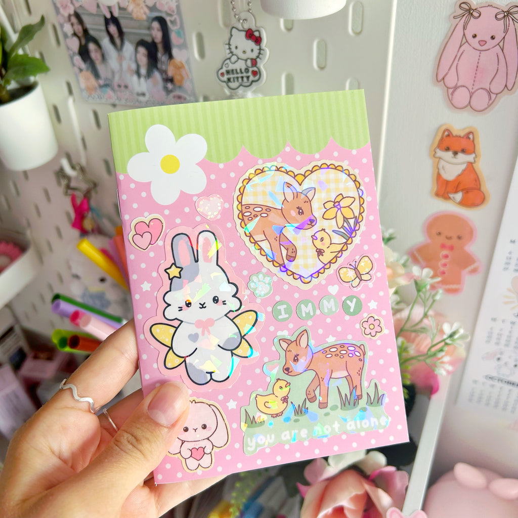 Strawberry A6 notebooks, mini dotted paper journals