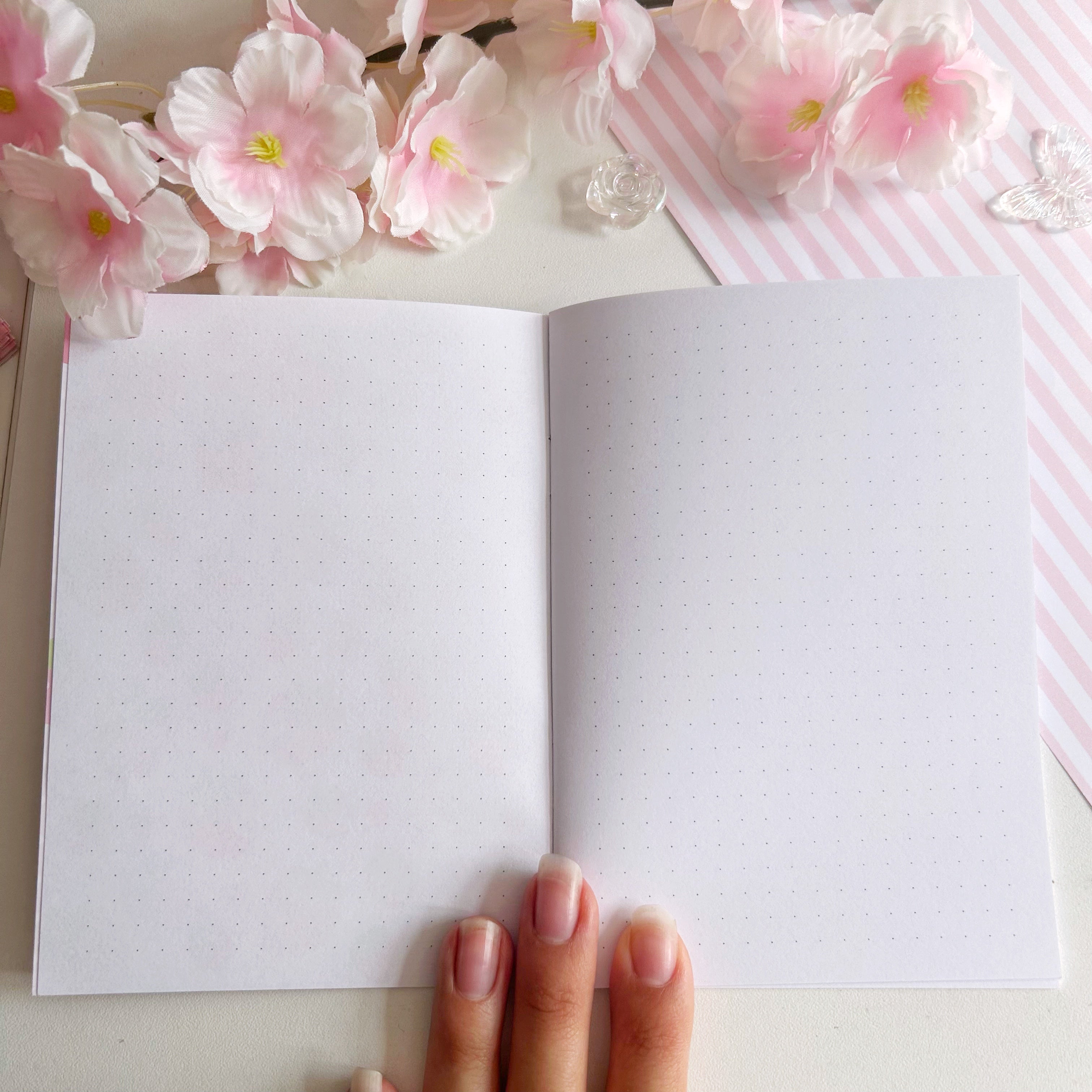 Strawberry A6 notebooks, mini dotted paper journals