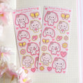 Petal the bunny vinyl holographic sticker sheet
