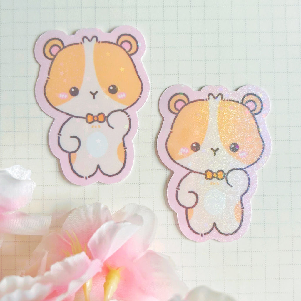 Die cut animal buddies large vinyl holographic stickers