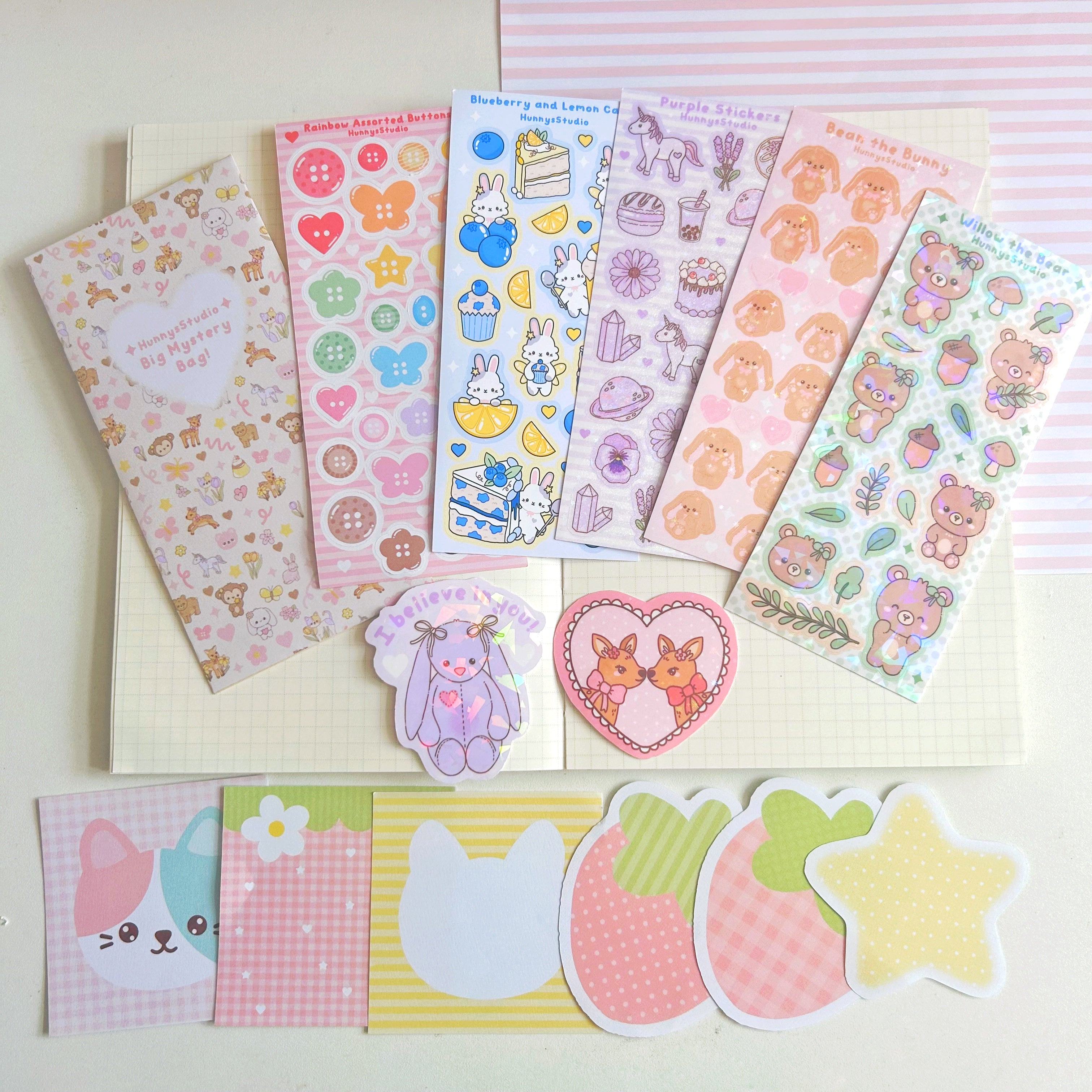 MYSTERY BAGS- surprise sticker sheets, die cuts and memo bundles, small or big